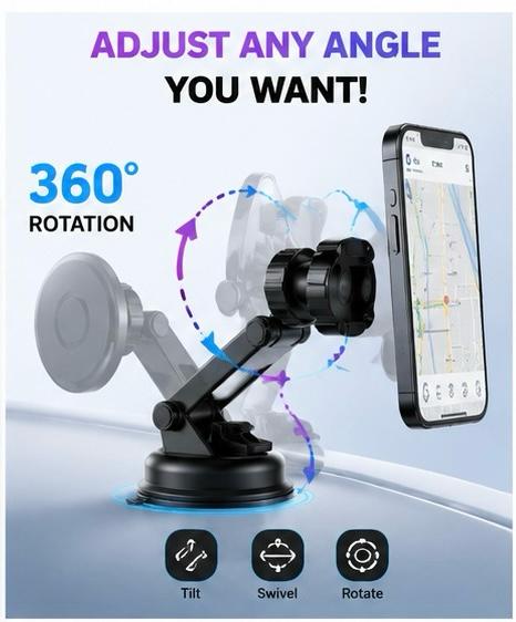 Vacuum Magnetic Suction Phone Holder